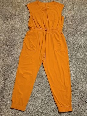 all in motion Gold/Orange Sleeveless Utility Jumpsuit